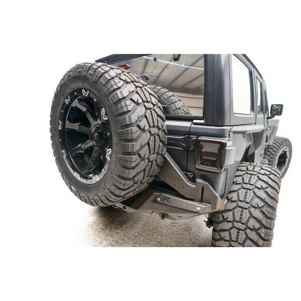 Fab Fours, Off-The-Door Tire Carrier, in Bare Steel for 18-23 Jeep Wrangler JL