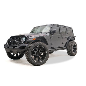 Fab Fours, Tube Rock Sliders, in Black powder Coat for 18-23 Jeep Wrangler JL Unlimited