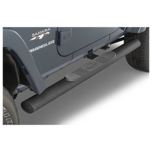 QR4 Heavy Duty Oval Side Steps, Textured Black
