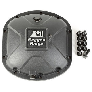Rugged Ridge, Boulder Aluminum Differential Cover in Black, for Dana 30 Axle Assemblies