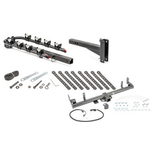 Quadratec, 4 Bike Folding Bike Rack & 2" Receiver Hitch Kit, 05-06 Wrangler TJ, for 97-06 Jeep Wrangler TJ & Unlimited