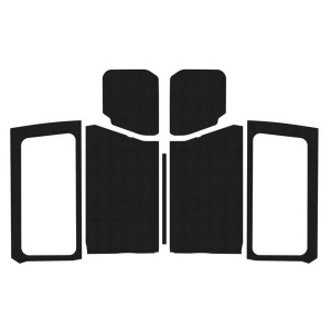 Boom Mat, Sound Deadening Headliner & Hardtop Sides Kit, in Gray Leather for 18-23 Jeep Wrangler JL 2-Door