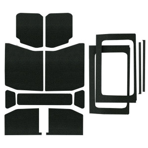 Boom Mat, Sound Deadening Headliner & Hardtop Sides Kit, in White for 18-23 eep Wrangler JL Unlimited 4-Door