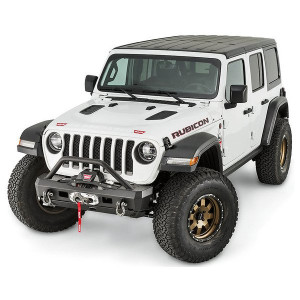 WARN, Elite Series Stubby Front Bumper with Grille Guard, for 18-23 Jeep Wrangler JL & Gladiator JT