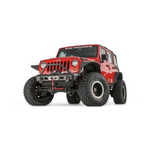 WARN, Elite Series Front Stubby Bumper with Grille Guard, for 07-18 Jeep Wrangler JK