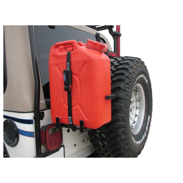 Garvin, Jerry Can Holder, for 76-86 Jeep CJ7, 87-95 Wrangler YJ & 97-06 Wrangler TJ with ATS Series Swing Away Tire Carrier