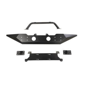 Rugged Ridge, Spartan Front Bumper with Overrider, Textured Black Powder Coat, for 07-18 Jeep Wrangler JK Rugged Ridge, Spartan Front Bumper with Overrider, Textured Black Powder Coat, for 07-18 Jeep Wrangler JK