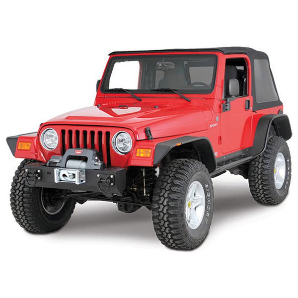 Rugged Ridge, Winch Mount Modular XHD Front Bumper in Textured Black, for 76-06 Jeep CJ-5, CJ-7, CJ-8 Scrambler, Wrangler YJ, TJ & Unlimited