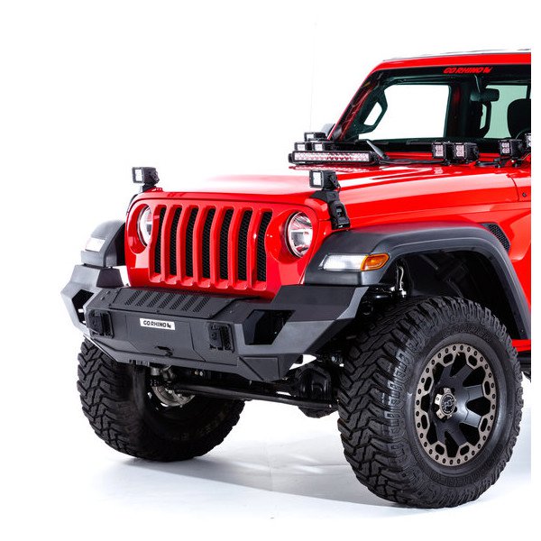 Go Rhino, Trailline Winch Ready Front Full Width Bumper, for 07-23 Jeep Wrangler JL, JK & Gladiator JT