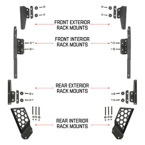 Go Rhino, SRM Roll Bar Mounting Bracket Kit, for 18-23 Jeep Wrangler JL Unlimited 4-Door Go Rhino, SRM Roll Bar Mounting Bracket Kit, for 18-23 Jeep Wrangler JL Unlimited 4-Door