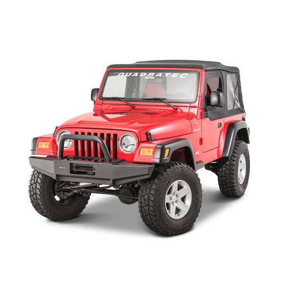 Quadratec, Winch Ready Bull Bar Front Bumpers, Without Fog Light Provisions & Without Winch for 97-06 Jeep Wrangler TJ & Unlimited Quadratec, Winch Ready Bull Bar Front Bumpers, Without Fog Light Provisions & Without Winch for 97-06 Jeep Wrangler TJ & Unlimited