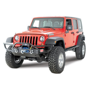 Front Bumper with Tube Extensions & Recessed Winch Plate