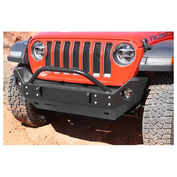 Rock Hard 4X4, Patriot Series Front Mid Width Bumper, Steel, for 18-23 Jeep Wrangler JL & Gladiator JT