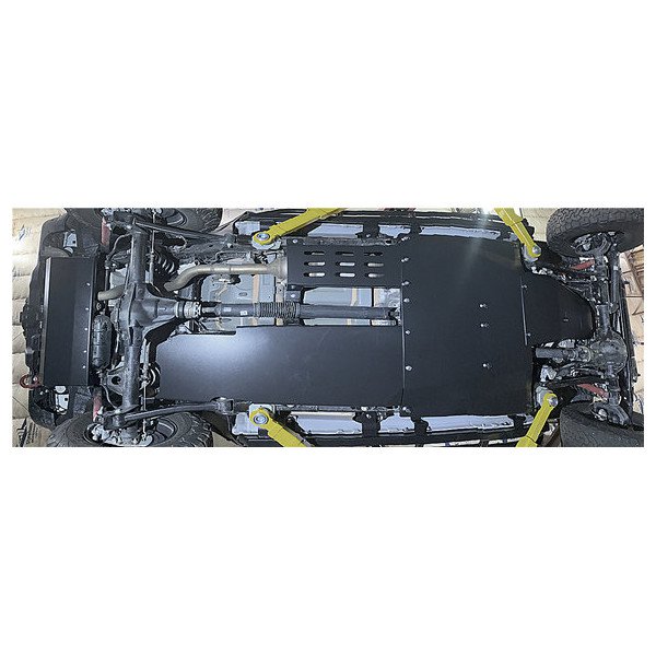 Rock Hard 4X4, Complete Bellypan Skid Plate System with Dual Crossmembers, for 20-23 Jeep Wrangler Unlimited 4-Door JL with EcoDiesel Rock Hard 4X4, Complete Bellypan Skid Plate System with Dual Crossmembers, for 20-23 Jeep Wrangler Unlimited 4-Door JL with EcoDiesel