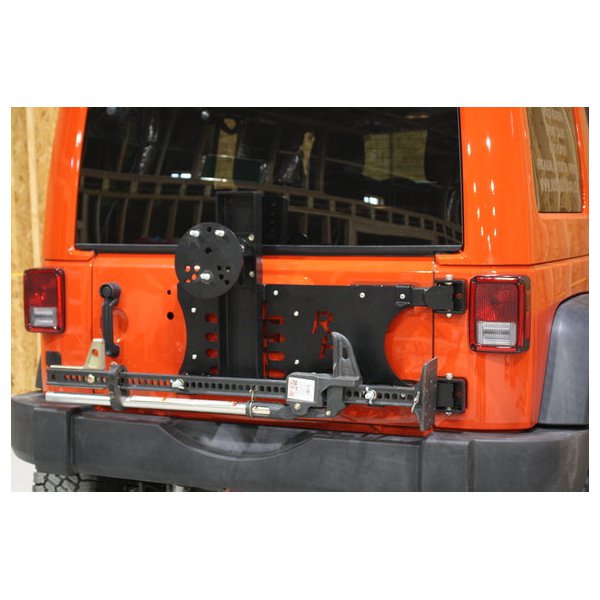 Rock Hard 4X4, Freedom Series Body Mount Tire Carrier, for 07-18 Jeep Wrangler JK Rock Hard 4X4, Freedom Series Body Mount Tire Carrier, for 07-18 Jeep Wrangler JK