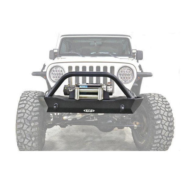 LoD Offroad, Destroyer Series Shorty Front Bumper, with Bull Bar, in Black with Bull Bar for 87-06 Jeep Wrangler YJ, TJ, & TJ Unlimited