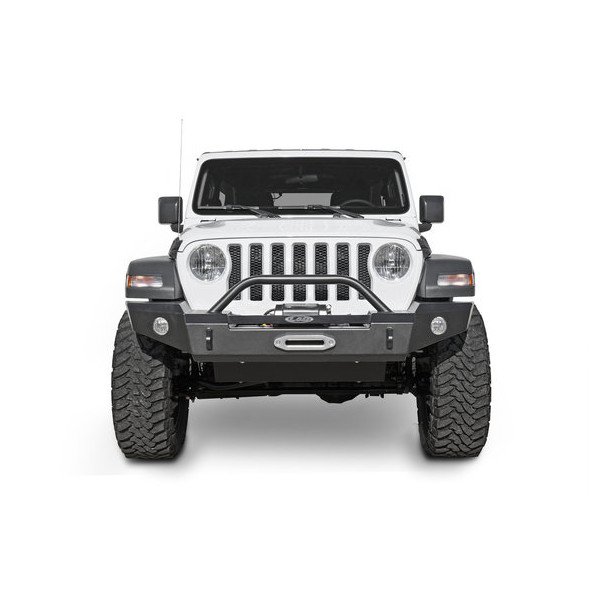 Signature Series Full-Width Front Bumper with Bull Bar and D-Ring Tabs, Standard Winch