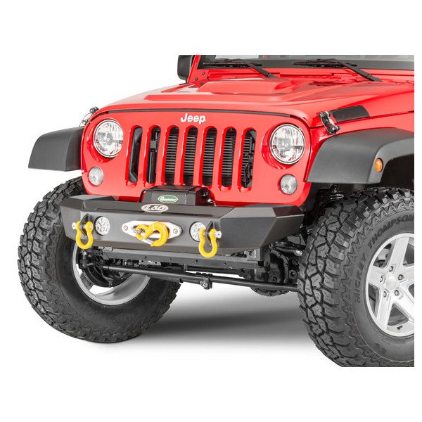 LoD Offroad, Signature Series Shorty Front Winch Bumper without Bull Bar (PowerPlant Winch only), for 07-18 Jeep Wrangler JK