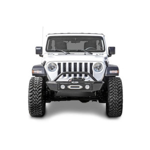Signature Series Shorty Front Bumper with Bull Bar and D-Ring Tabs, Standard Winch Signature Series Shorty Front Bumper with Bull Bar and D-Ring Tabs, Standard Winch