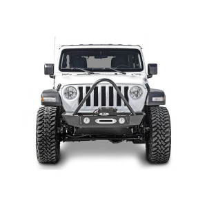 LoD Offroad, Signature Series Shorty Front Bumper with Stinger and D-Ring Tabs, for 18-23 Jeep Wrangler JL & Gladiator JT with a Powerplant Winch LoD Offroad, Signature Series Shorty Front Bumper with Stinger and D-Ring Tabs, for 18-23 Jeep Wrangler JL & Gladiator JT with a Powerplant Winch