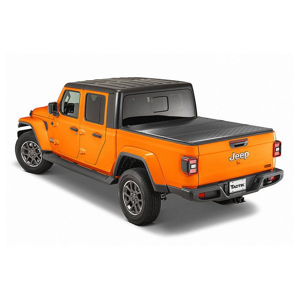 TACTIK, Tri-Flip Aluminum Hard Panel Truck Bed Tonneau Cover, for 20-23 Jeep Gladiator JT