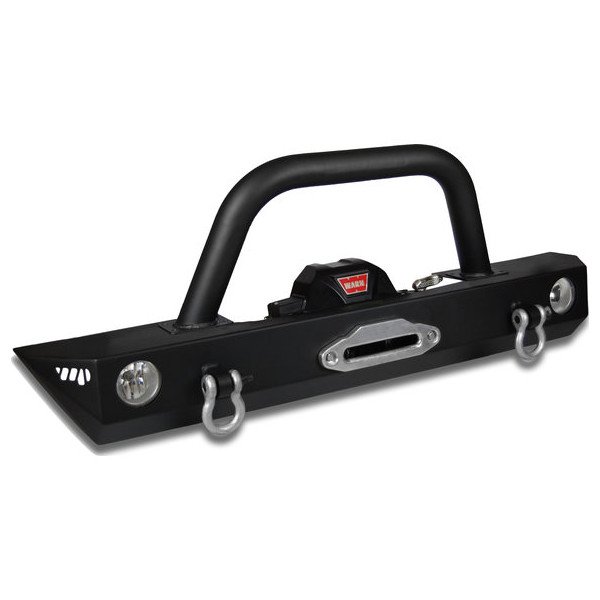 Warrior Products, Front Mid-Width Winch Bumper with Brush Guard, for 07-18 Jeep Wrangler JK