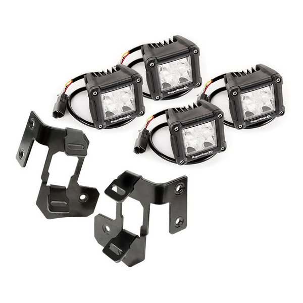 Rugged Ridge, Dual Cube A-Pillar Light Mount Kit, Gloss Black, for 07-18 Jeep Wrangler JK Rugged Ridge, Dual Cube A-Pillar Light Mount Kit, Gloss Black, for 07-18 Jeep Wrangler JK