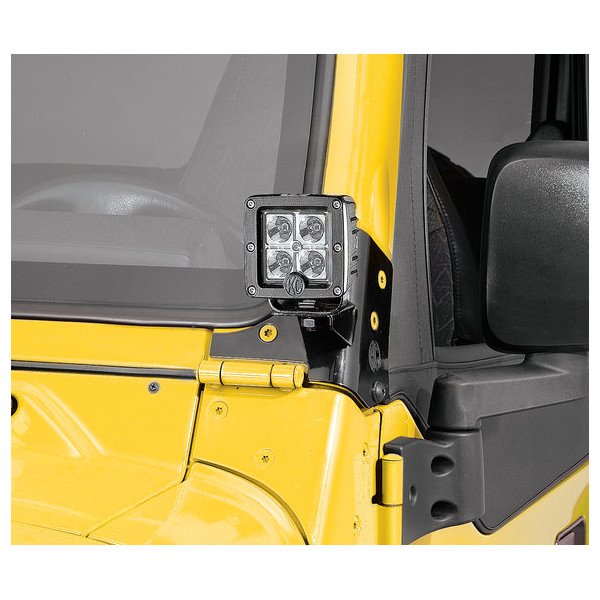 Windshield Light Mount Brackets in Black