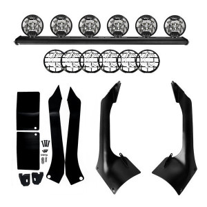 KC HiLiTES, 50" Overhead Xross Bar Light Mount Kit, with Slimlite LED 6-Light System for 18-23 Jeep Wrangler JL & Gladiator JT