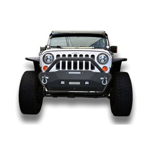 DV8 Offroad, FS-16 Hammer Stubby Bumper with Skid Plate, for 07-20 Jeep Wrangler JK, JL and Gladiator JT