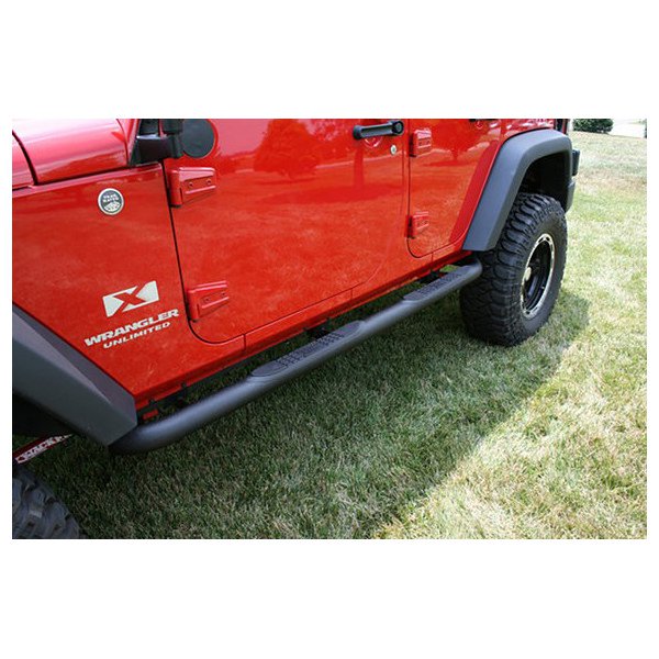Rugged Ridge, Side Step Bars, in Textured Black for 07-18 Jeep Wrangler JK 4-Door