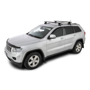 Rhino-Rack, Vortex 2500 Roof Rack System, Black, for 11-18 Jeep Grand Cherokee WK2 with Factory Plastic Rails