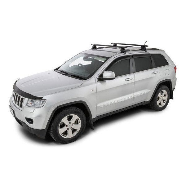 Rhino-Rack, Vortex 2500 Roof Rack System, Black, for 11-18 Jeep Grand Cherokee WK2 with Factory Plastic Rails Rhino-Rack, Vortex 2500 Roof Rack System, Black, for 11-18 Jeep Grand Cherokee WK2 with Factory Plastic Rails