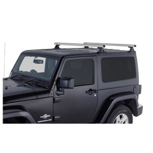 Rhino-Rack, Heavy Duty 2-Bar Backbone Roof Rack, Silver, for 07-18 Jeep Wrangler JK Hardtop