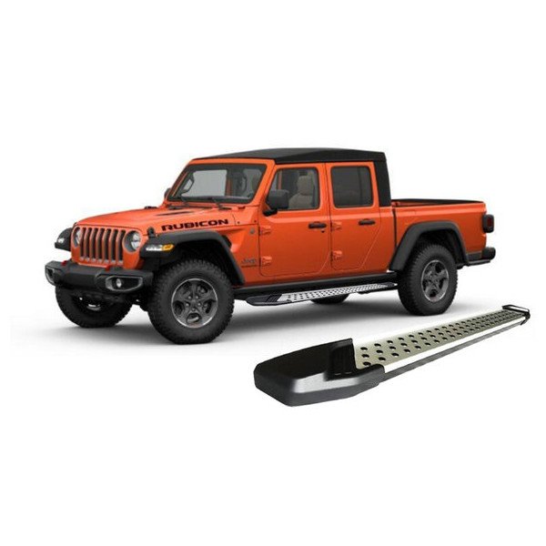 Black Horse Off Road, Vortex Running Boards in Aluminum, for 20-23 Jeep Gladiator JT