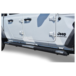 Black Horse Off Road, Cutlass Running Boards, Stainless Steel, in Stainless Steel for 20-23 Jeep Gladiator JT Black Horse Off Road, Cutlass Running Boards, Stainless Steel, in Stainless Steel for 20-23 Jeep Gladiator JT