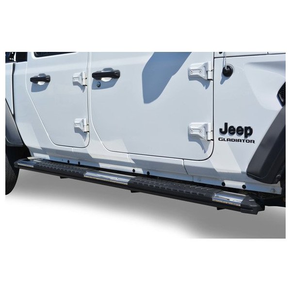 Black Horse Off Road, Cutlass Running Boards, Stainless Steel, in Stainless Steel for 20-23 Jeep Gladiator JT