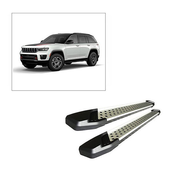 Black Horse Off Road, Vortex Running Boards in Aluminum, for 21-23 Jeep Grand Cherokee L Black Horse Off Road, Vortex Running Boards in Aluminum, for 21-23 Jeep Grand Cherokee L