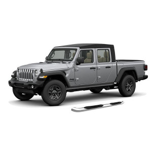 Black Horse Off Road, 3" Side Steps, in Stainless for 20-23 Jeep Gladiator JT Black Horse Off Road, 3" Side Steps, in Stainless for 20-23 Jeep Gladiator JT