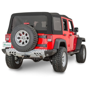 Aries, Rear Modular Bumper Center Section in Silver Aluminum, for 07-18 Jeep Wrangler JK