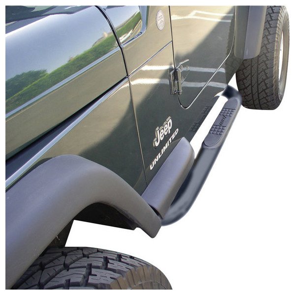 Aries, 3" Side Bars in Black, for 87-06 Jeep Wrangler YJ, TJ & Unlimited