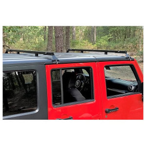 Exposed Racks, Hardtop Roof Rack, Solid Black for 07-18 Jeep Wrangler JK