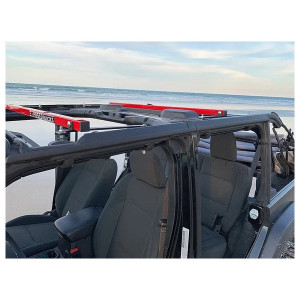 Exposed Racks, Under Soft Top Roof Rack, Solid Black for 18-23 Jeep Wrangler Unlimited JL 4-Door Exposed Racks, Under Soft Top Roof Rack, Solid Black for 18-23 Jeep Wrangler Unlimited JL 4-Door