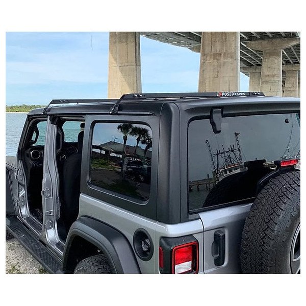Exposed Racks, Low Profile Hardtop Roof Rack Solid Black, for 18-23 Jeep Wrangler JL Exposed Racks, Low Profile Hardtop Roof Rack Solid Black, for 18-23 Jeep Wrangler JL