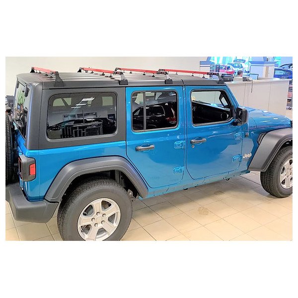 Exposed Racks, 4pc Hardtop Tent Roof Rack, Multi-Function Click-In Red for 18-23 Jeep Wrangler JL & Gladiator JT