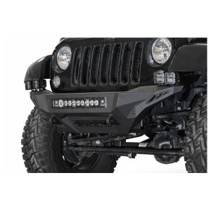 ADD Offroad, Stealth Fighter Front Bumper, with Hoop & with Winch Mount for 07-18 Jeep Wrangler JK