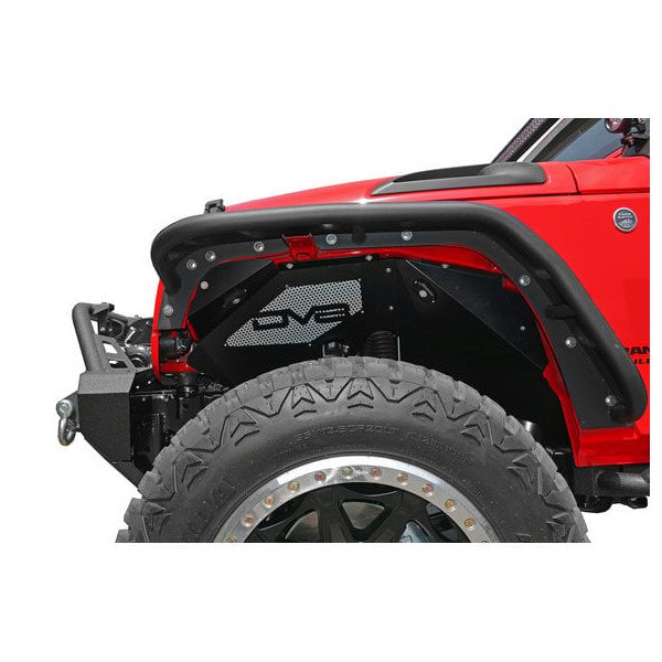 DV8 Offroad, Front Inner Fenders with LED Rock Lights, for 07-18 Jeep Wrangler JK