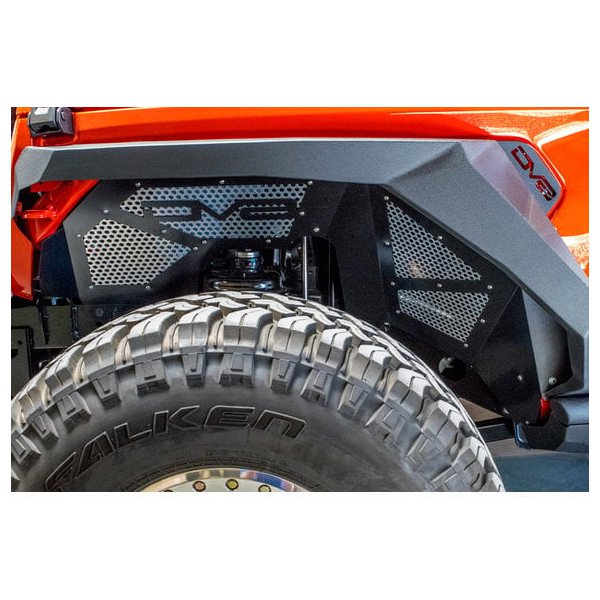 DV8 Offroad, Front Inner Fenders, Black Powder Coat, for 18-23 Jeep Wrangler JL & Gladiator JT