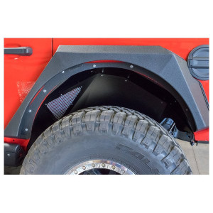 DV8 Offroad, Aluminum Rear Inner Fenders, Black, in Black for 18-23 Jeep Wrangler JL DV8 Offroad, Aluminum Rear Inner Fenders, Black, in Black for 18-23 Jeep Wrangler JL