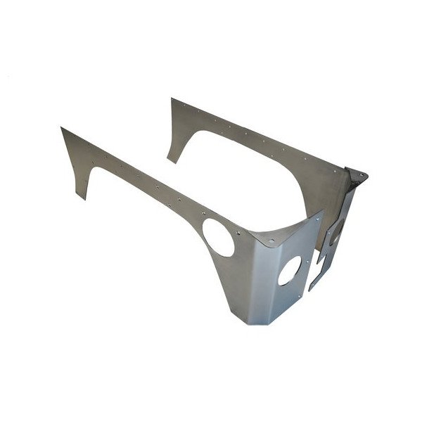 EVO Manufacturing, Rear Rockskin Corners in Raw Steel, for 07-18 Jeep Wrangler JK 2 Door